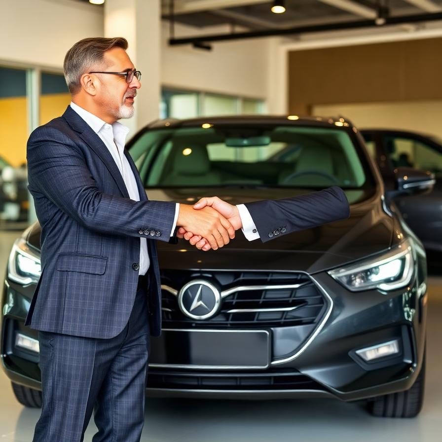 Handing over the keys to a customer